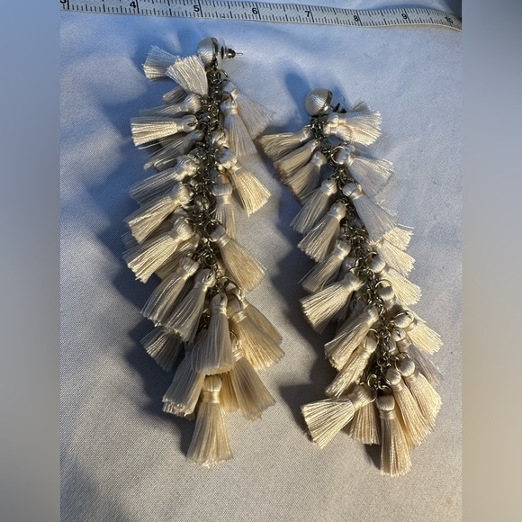 Long shoulder dragging multi tassel earnings - Picture 4 of 5